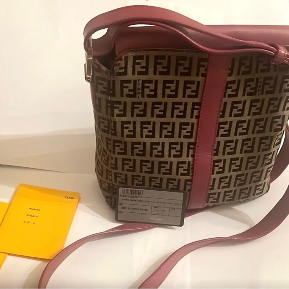 FENDI Tan and Pink Crossbody Bag - Picture 11 of 15